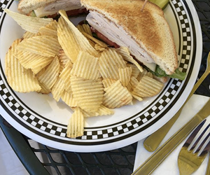 Turkey Sandwich and chips